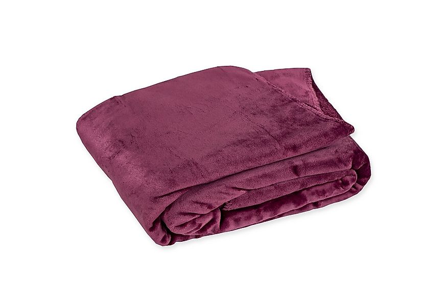 Wohndecke Flanell und Sherpa, KiNZLER, Oberseite weicher Flanell und Rückse günstig online kaufen