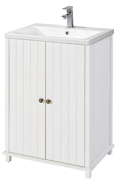 Home affaire Waschtisch Vili, Badmöbel aus massiver Kiefer, Breite 61cm, 2 günstig online kaufen