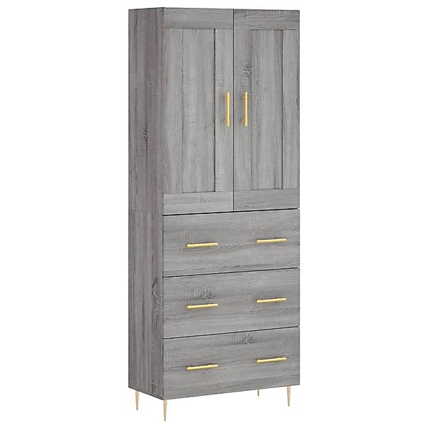 vidaXL Highboard Grau Sonoma 69,5x34x180 cm Holzwerkstoff 3199743 günstig online kaufen