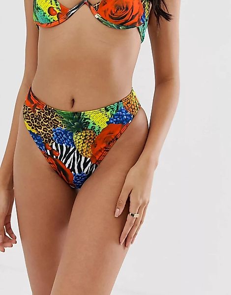 Jaded London – Bikinihose mit Havana-Print-Mehrfarbig günstig online kaufen