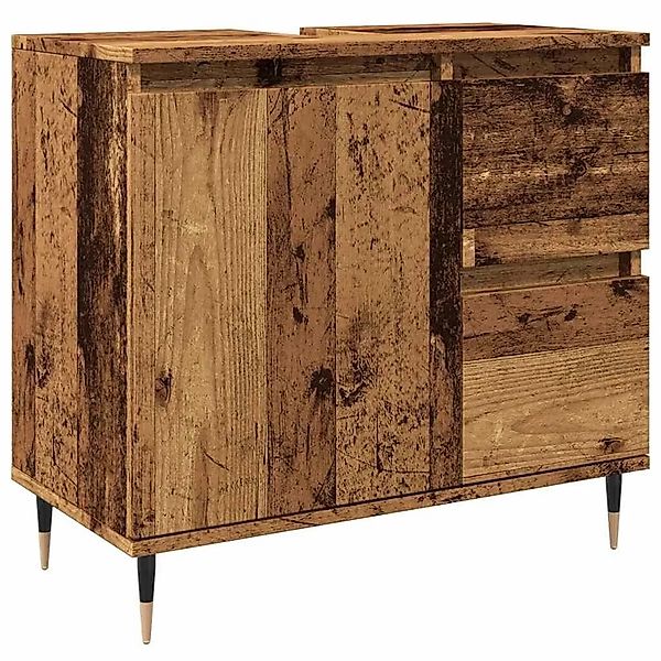 vidaXL Badschrank Altholz-Optik 65x33x60 cm Holzwerkstoff 857223 günstig online kaufen
