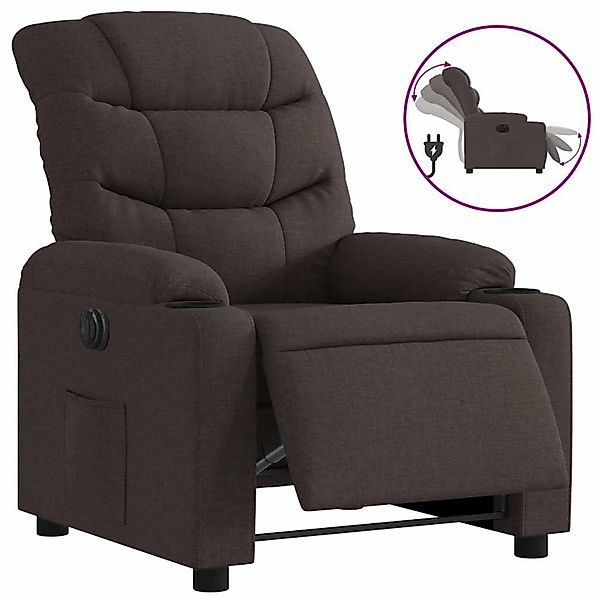 vidaXL Relaxsessel Elektrisch Dunkelbraun Stoff 3206632 günstig online kaufen