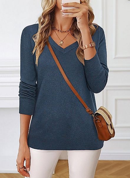 Arach&Cloz Strickpullover Damen Pullover aus Wollmischung Longpullover Stri günstig online kaufen