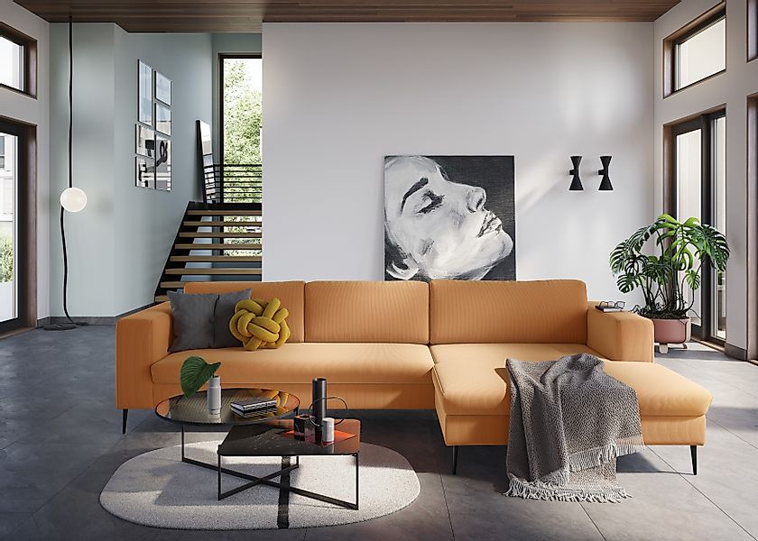 DOMO collection Ecksofa »Modica, zeitlos und elegant, L-Form« moderne Optik günstig online kaufen