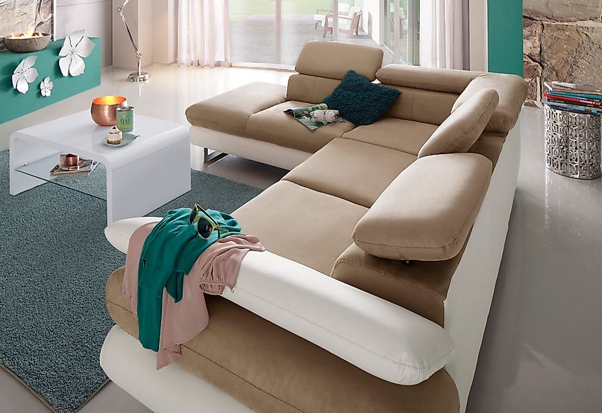 INOSIGN Ecksofa "Solution L-Form", mit Arm- & Kopfteilverstellung, wahlweis günstig online kaufen