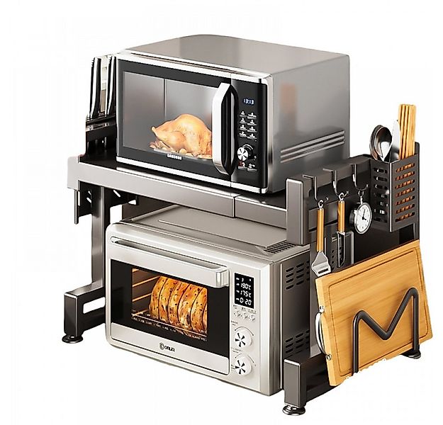 BBWL Küchenregal Verstellbares Mikrowellenregal aus Carbonstahl, mit Messer günstig online kaufen