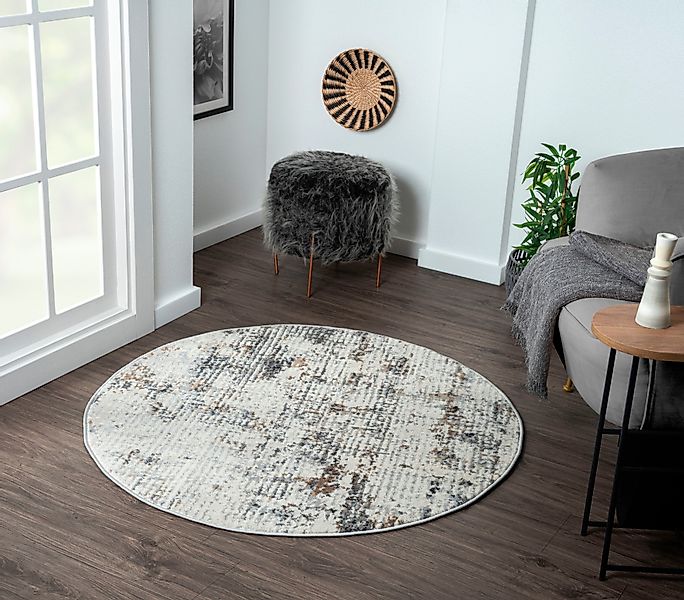 Myflair Möbel & Accessoires Teppich »My Joy«, rund, 8 mm Höhe, Kurzflor, Sc günstig online kaufen