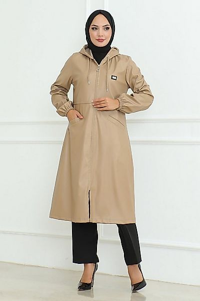 MODAMİHRAM Maxikleid Leder Detailmantel Tan 19213 günstig online kaufen