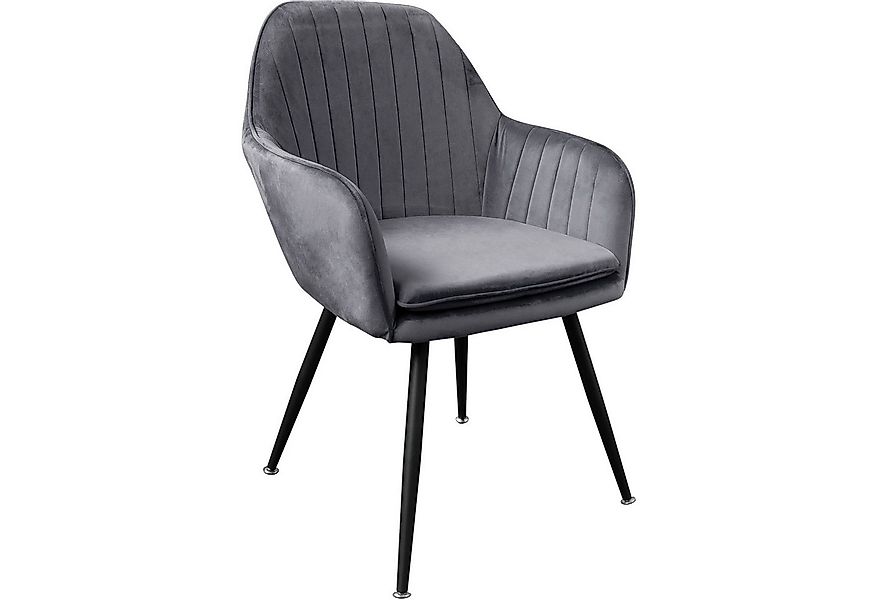 TRISENS Esszimmerstuhl Gloria (Stück, 1 St), Essstuhl mit abgestepptem Samt günstig online kaufen