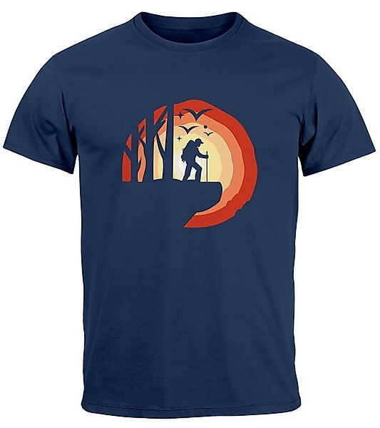 Neverless Print-Shirt Herren T-Shirt Wander-Motiv Trekking günstig online kaufen