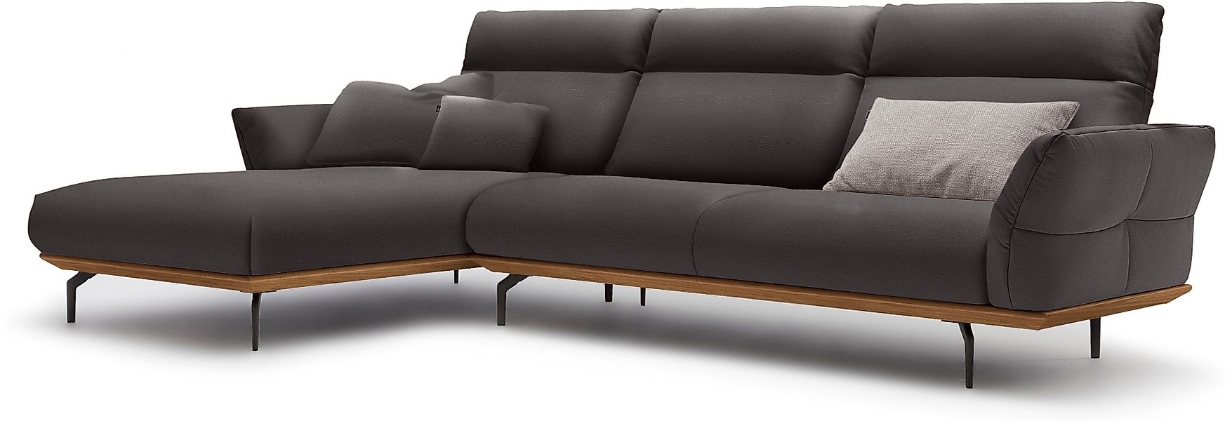 Creation BY ROLF BENZ Ecksofa »CR.460«, Sockel in Nussbaum, Winkelfüße in U günstig online kaufen