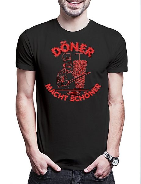 Urban Backwoods Print-Shirt Döner Macht Schöner Herren T-Shirt Ayran Kebab günstig online kaufen