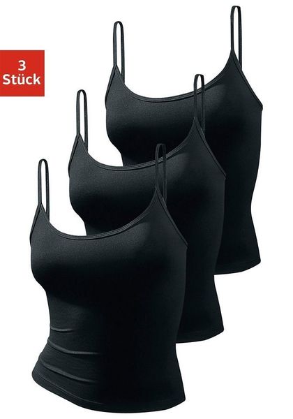 Vivance active Spaghettitop 3er-Pack, aus weicher Microfaser günstig online kaufen