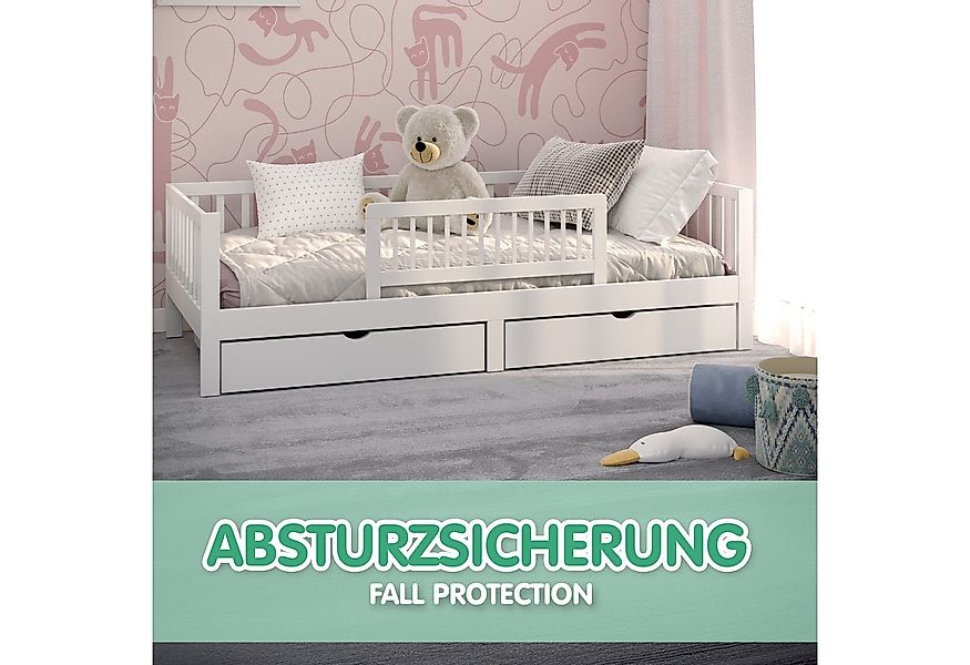 CADANI Bettschutzgitter Holz Bettgitter - Kinderbett Rausfallschutz klappba günstig online kaufen