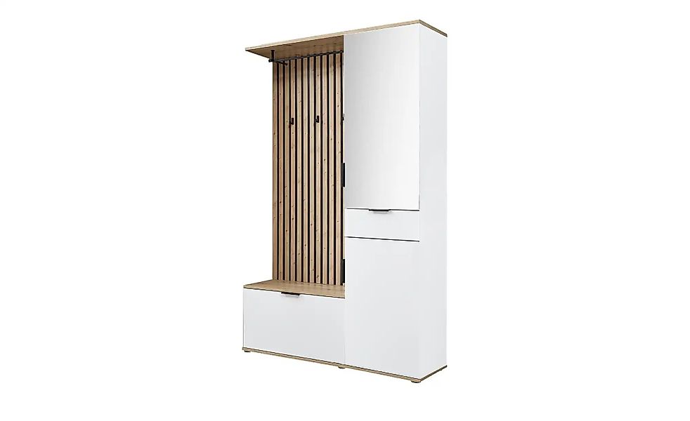 Kompaktgarderobe  Rovereto ¦ weiß ¦ Maße (cm): B: 122 H: 195 T: 35.0 Garder günstig online kaufen