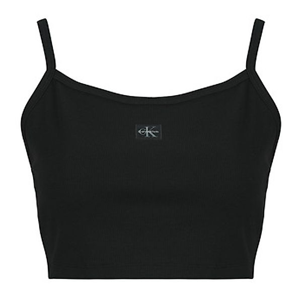 Calvin Klein Jeans  Tank Top SL WOVEN LABEL 2X2 BABY RIB CROP günstig online kaufen