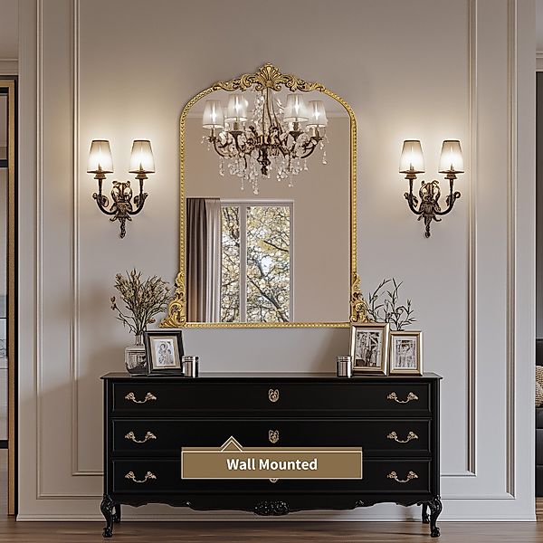 G-LEAF Wandspiegel Bogen-Wandspiegel, antiker Spiegel im günstig online kaufen