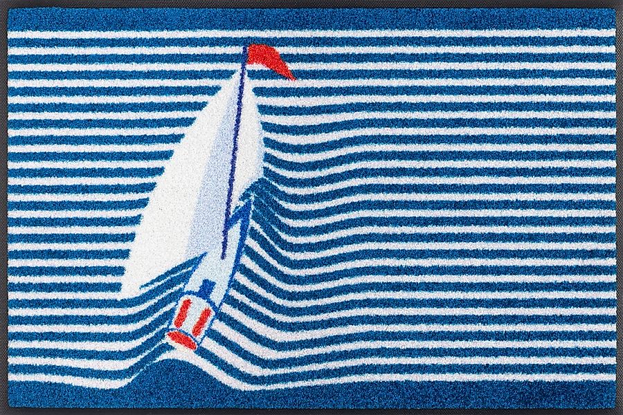 wash+dry by Kleen-Tex Fußmatte "Sailing Boat" rechteckig 7 mm Höhe günstig online kaufen