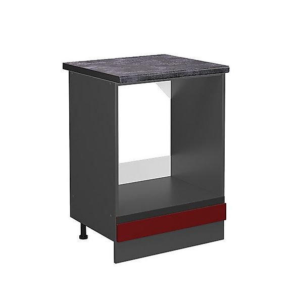 Vicco Herdumbauschrank R-Line Herdschrank Rot/Anthrazit 60 cm AP Anthrazit günstig online kaufen