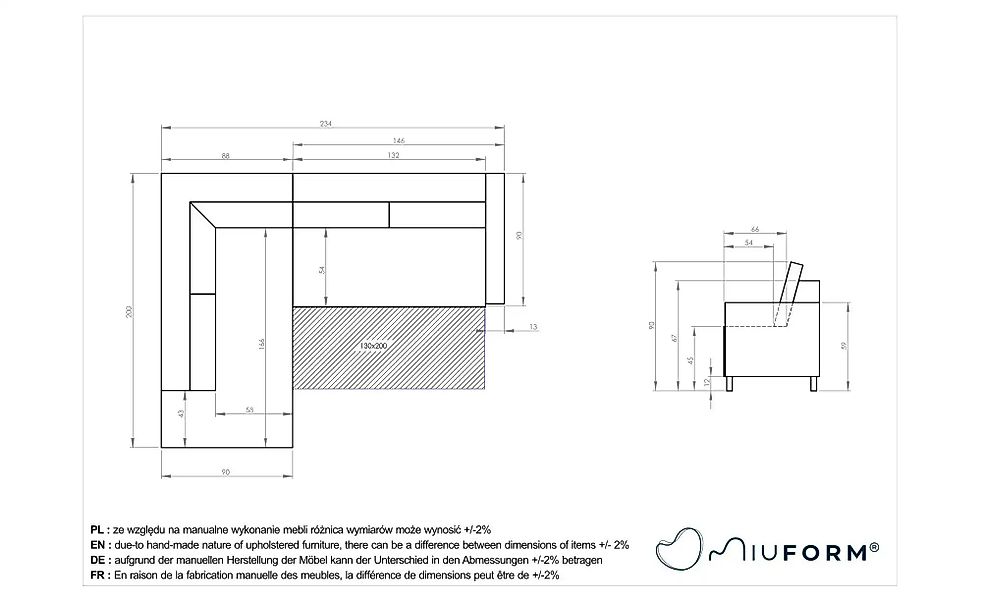 Miuform Ecksofa mit Schlaffunktion   ¦ braun ¦ Maße (cm): B: 234 H: 90 Pols günstig online kaufen