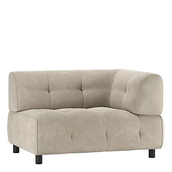 Sofa Element rechts hellgrau aus Webstoff 43 cm Sitzhöhe günstig online kaufen