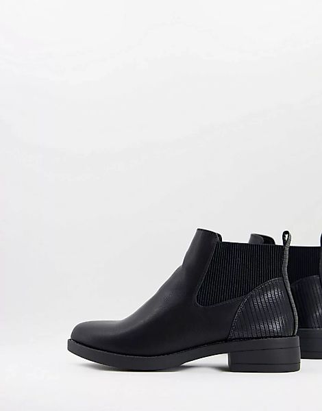 New Look – Flache Chelsea-Stiefel in Schwarz günstig online kaufen