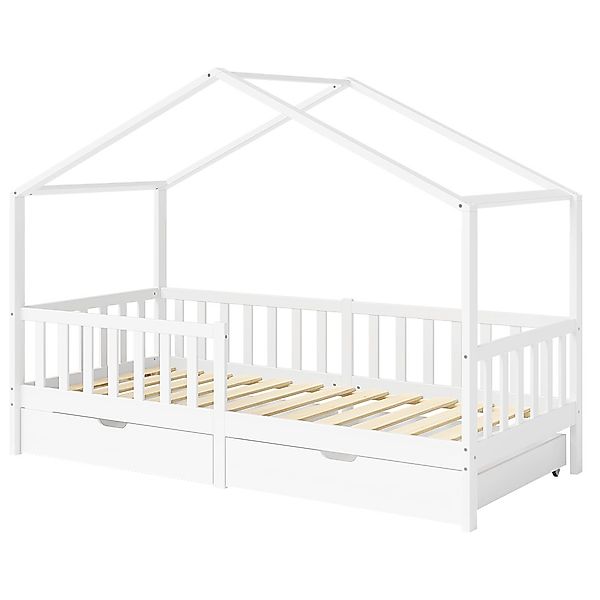 Bellabino Kinderbett Bia (weiß, Hausbett mit günstig online kaufen