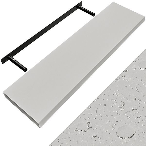 Wandregal Schweberegal 90cm Weiß + Halterung günstig online kaufen