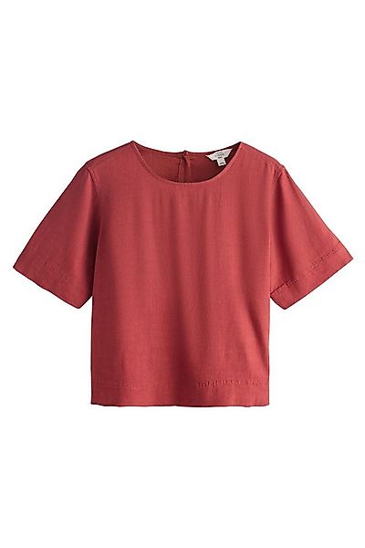 Next T-Shirt Kurzärmeliges, kastiges T-Shirt mit Leinenanteil (1-tlg) günstig online kaufen