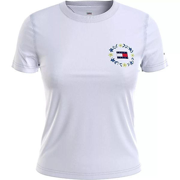 Tommy Jeans Regular Floral Abzeichen-t-shirt S White günstig online kaufen