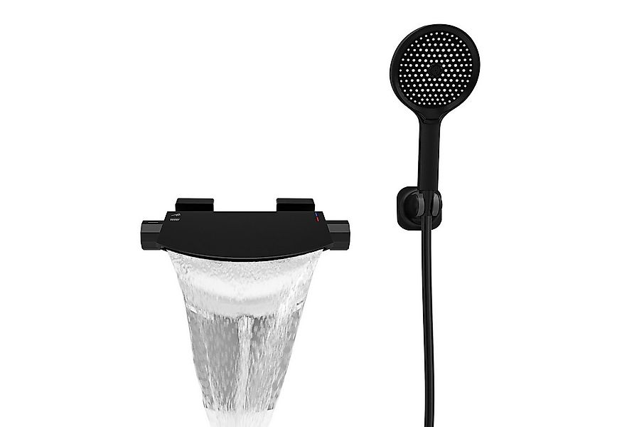 HOMELODY Duschsystem Badewannenarmatur verchromt, Wasserfall Wannenarmatur, günstig online kaufen