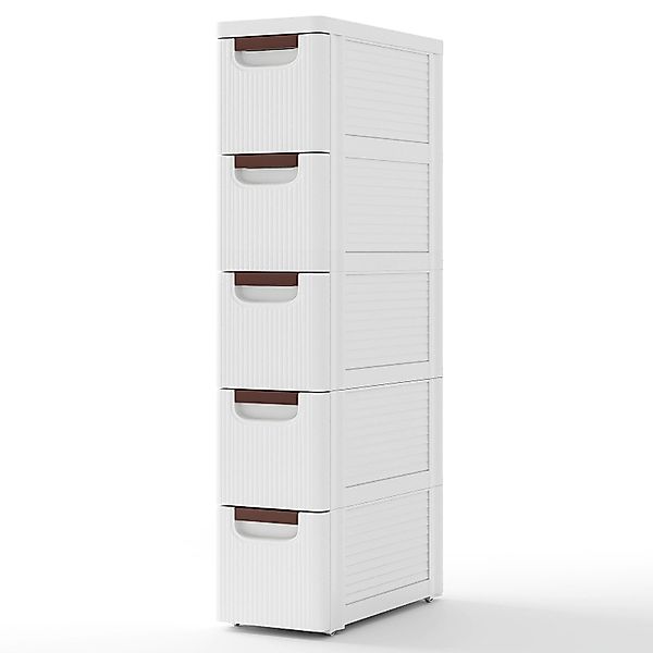 COSTWAY Beistellwagen, Nischenschrank schmal, mit 5 günstig online kaufen
