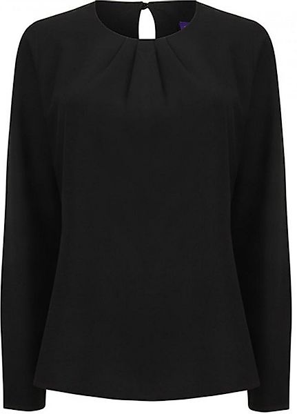 Henbury Sweatshirt Ladies Pleat Front Long Sleeved Blouse günstig online kaufen