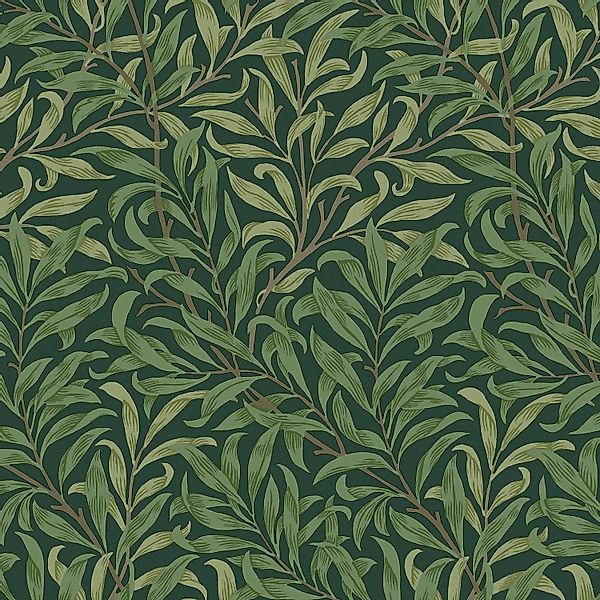 William Morris at Home Vliestapete Willow Bough 10 m x 52 cm Grün FSC® günstig online kaufen