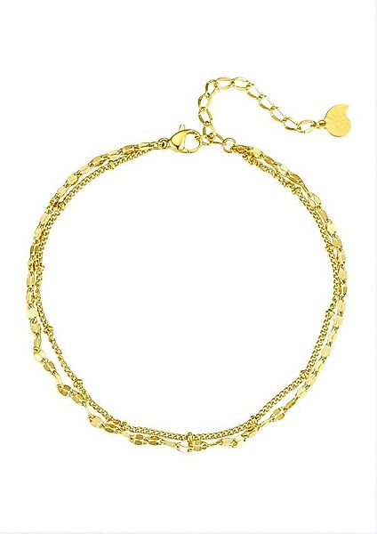 Hey Happiness Fußkette Mehrreihige Fußkette Damen, wasserfest, Layer Satell günstig online kaufen