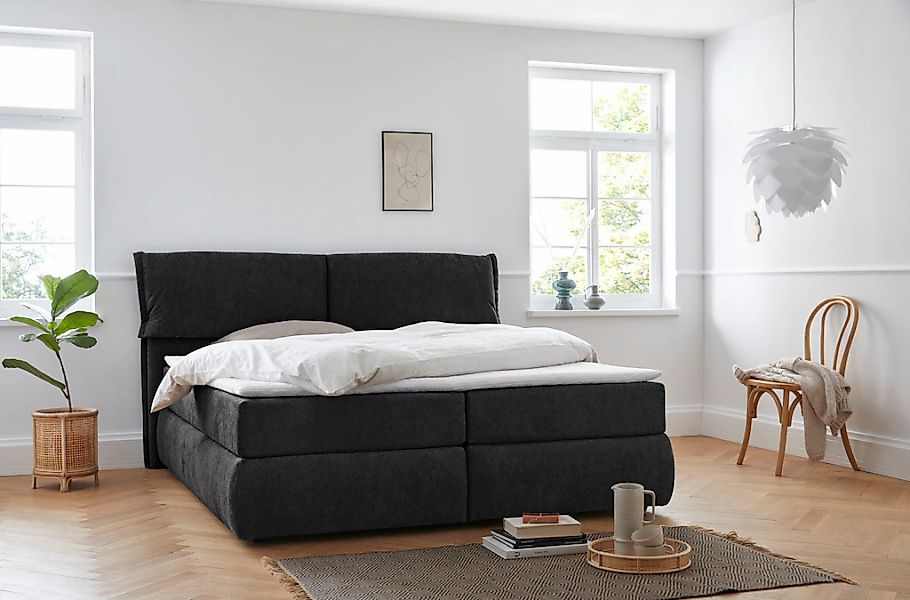 Home affaire Boxspringbett "Jenson" in 4 Farben, 4 Breiten, 3 Matratzenarte günstig online kaufen