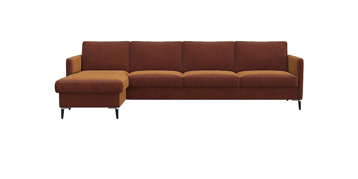 FLEXLUX Ecksofa "Fiore, L-Form" schmale Armlehnen, Kaltschaum, Füße Alu+sch günstig online kaufen