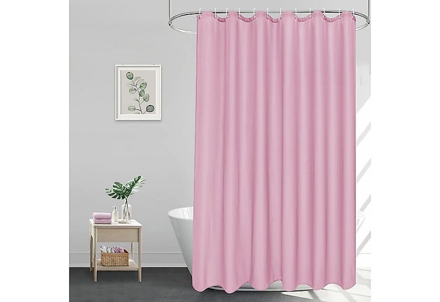 LuxusKollektion Duschvorhang Duschvorhang 180x180 Textil wasserdicht Rosa H günstig online kaufen