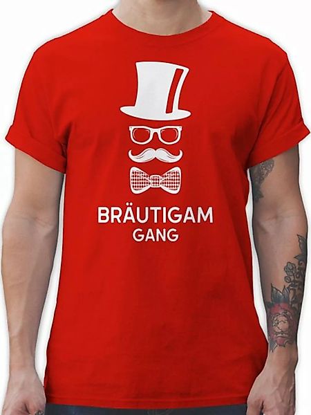 Shirtracer T-Shirt Bräutigam Gang Hipster Team Groom JGA Männer günstig online kaufen