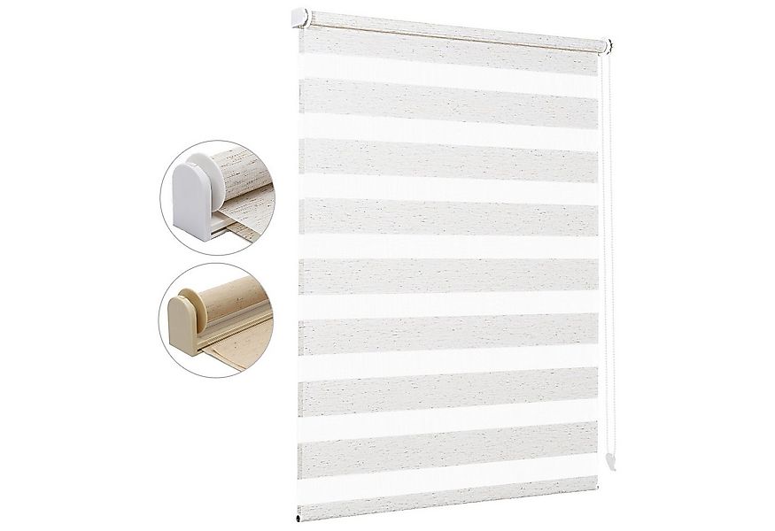 Doppelrollo Doppelrollo Klemmfix ohne Bohren Duo Rollo Leinenoptik Rollo Ja günstig online kaufen