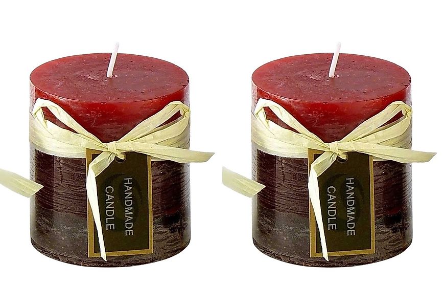 Small-Preis Stumpenkerze Premium Blending Colors Dunkelrot Farbenmix 7x7 cm günstig online kaufen