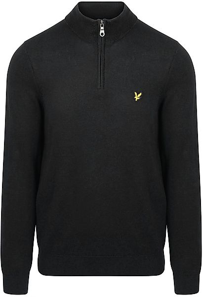 Lyle & Scott Half Zip Pull Merino Schwarz - Größe M günstig online kaufen