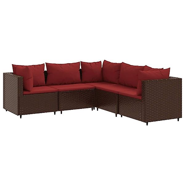 vidaXL Gartenlounge-Set 5-tlg. Garten-Lounge-Set mit Kissen günstig online kaufen