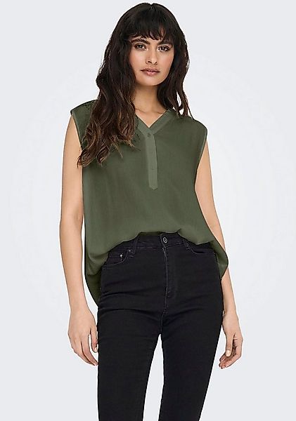 ONLY Blusentop ONLJETTE – Blusentop mit V-Ausschnitt und Knopfleiste regula günstig online kaufen
