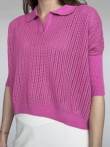 Zuckerwatte Ajourpullover modisch kurze Form aus günstig online kaufen