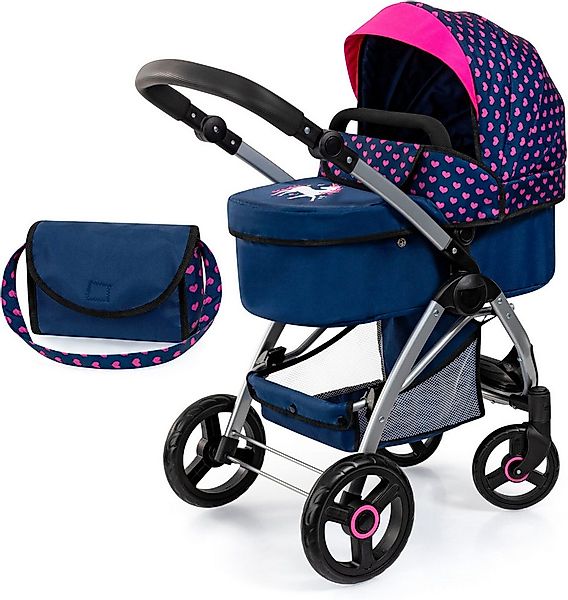 Bayer Kombi-Puppenwagen City Max blau, mit Wickeltasche günstig online kaufen