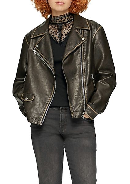 QS Langarmshirt mit Spitzeneinsatz günstig online kaufen