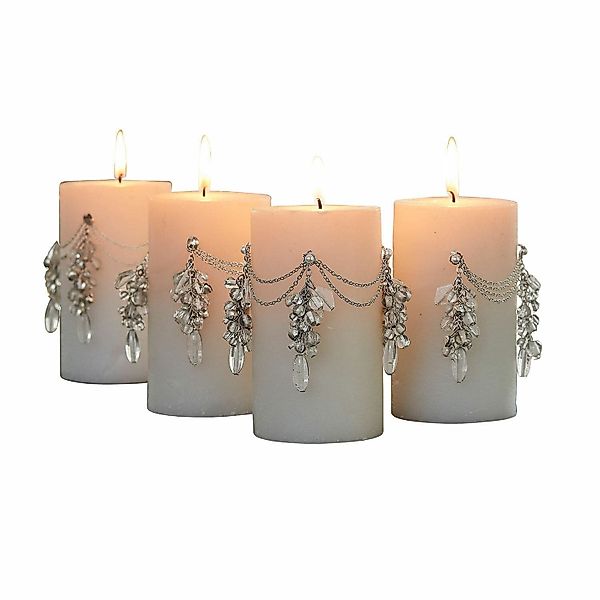 Mirabeau Stumpenkerze Deko-Pin 4er Set Gisolée günstig online kaufen