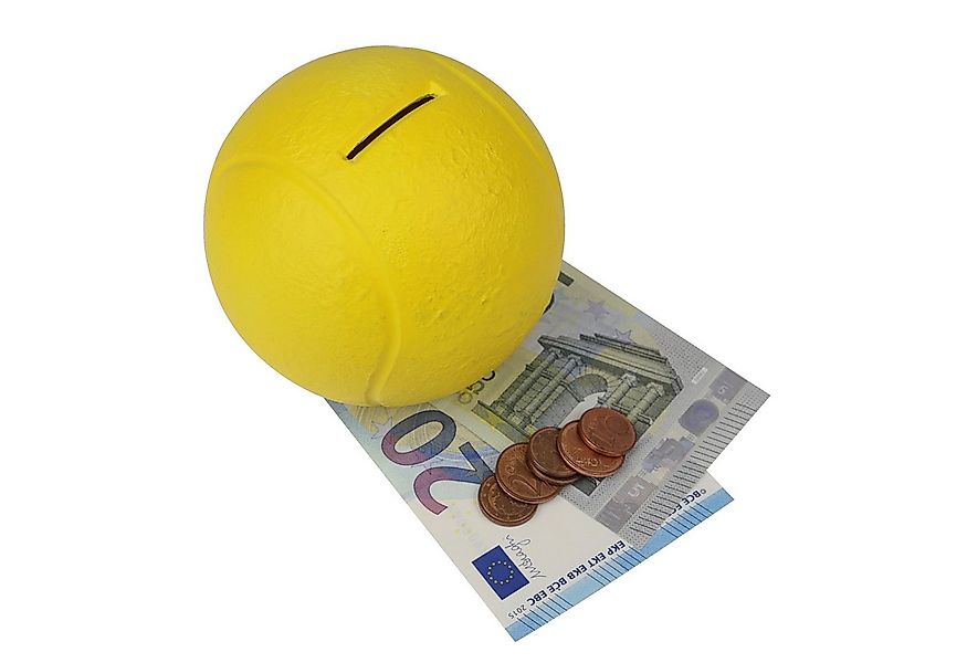 HMF Spardose Kinder Spardose Tennisball mit Schlüssel, (1-tlg), Durchmesser günstig online kaufen