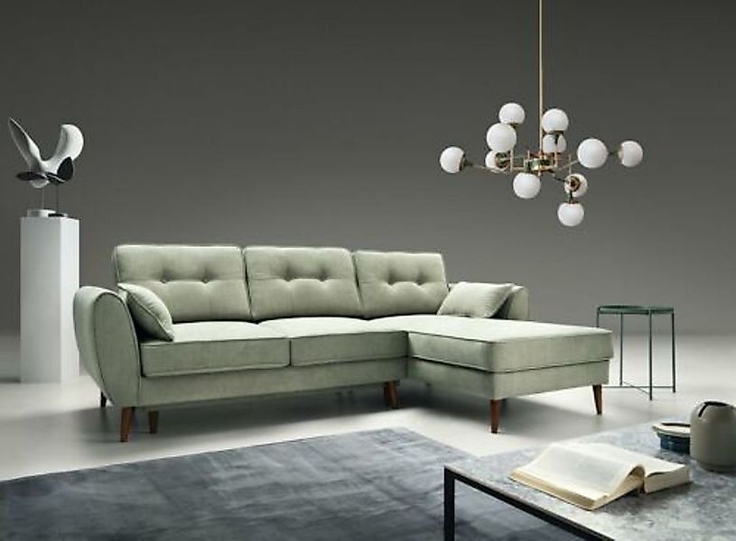 JVmoebel Ecksofa Sofas L-Form Möbel Bett Funktionen Textil Leder Schlafsofa günstig online kaufen